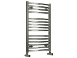 200mm Wide 800mm Tall Heated Towel Rail Chrome Flat