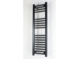 300mm Wide 1000mm High Flat Black Towel Radiator