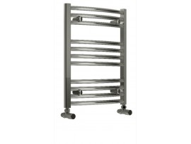 450mm Wide 600mm High Towel Radiator Curved Chrome