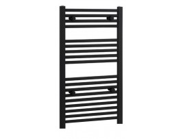 500mm Wide 1000mm High Flat Black Towel Radiator