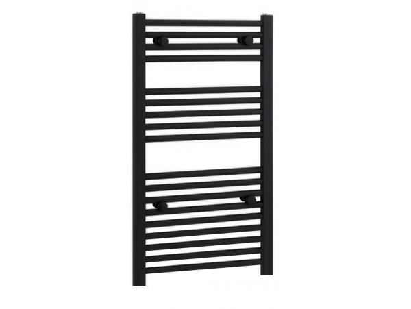 500mm Wide 1000mm High Flat Black Towel Radiator