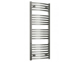 750mm Wide 1100mm High Towel Radiator Curved Chrome