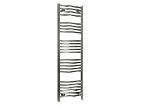 750mm Wide 1300mm High Towel Radiator Curved Chrome