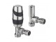 Black Angled Designer Radiator Valves Pair 15MM