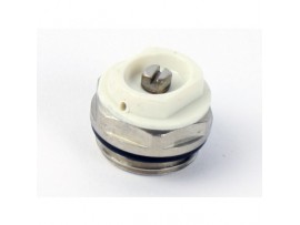 White Manual Air Vent Bleed Plug Valve 1/2" For Towel Rail